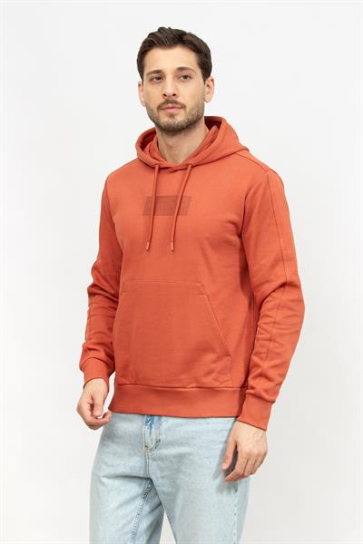 Calvin Klein Raised Rubber Logo Erkek Kapüşonlu Sweatshirt