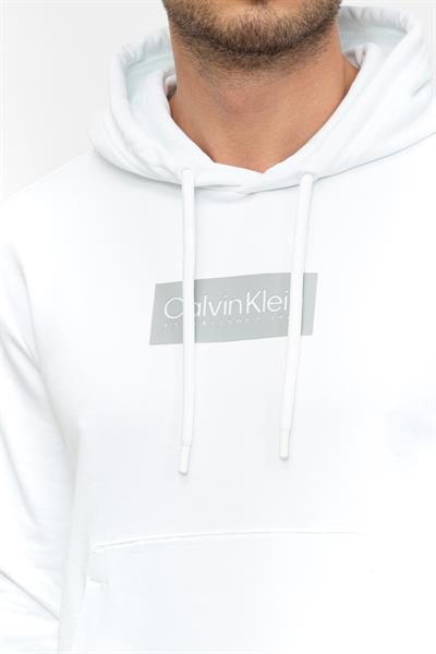 Calvin Klein Raised Rubber Logo Erkek Kapüşonlu Sweatshirt