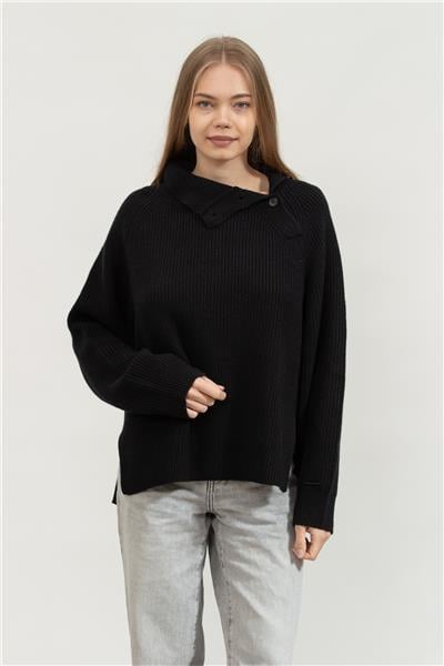 Calvin Klein Recycled Wool Button Kadın Triko