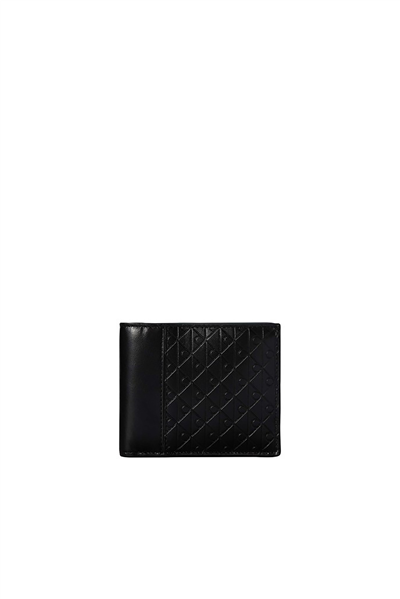 Calvin Klein Refined Emblem Mix Billfold Erkek Cüzdan Siyah