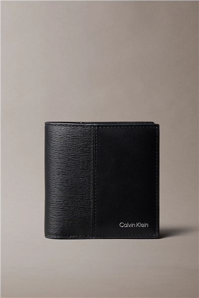 Calvin Klein Refined Mix Slim Trifold W Card Erkek Cüzdan Siyah