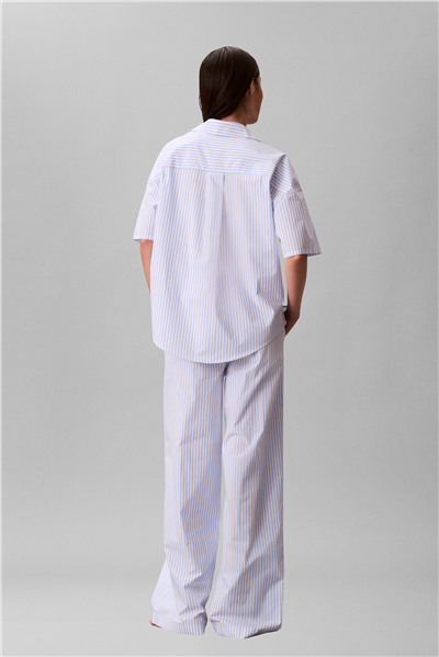Calvin Klein Relaxed Poplin Ss Sh Kadın Pijama Üstü
