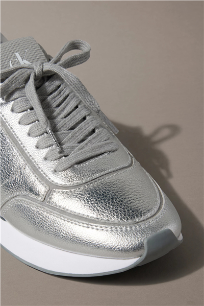Calvin Klein Retro Runner Metallic Kadın Sneaker Gri