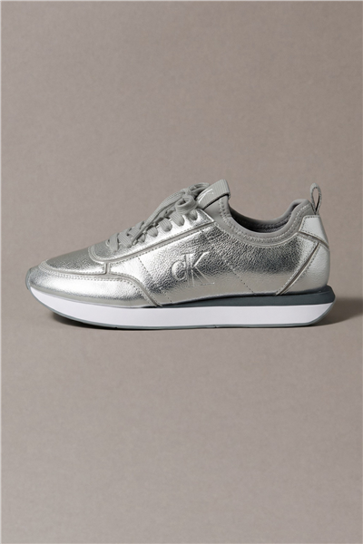 Calvin Klein Retro Runner Metallic Kadın Sneaker Gri