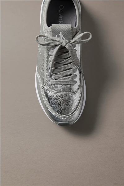 Calvin Klein Retro Runner Metallic Kadın Sneaker Gri