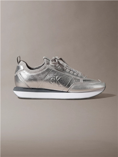 Calvin Klein Retro Runner Metallic Kadın Sneaker Gri