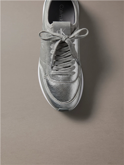 Calvin Klein Retro Runner Metallic Kadın Sneaker Gri