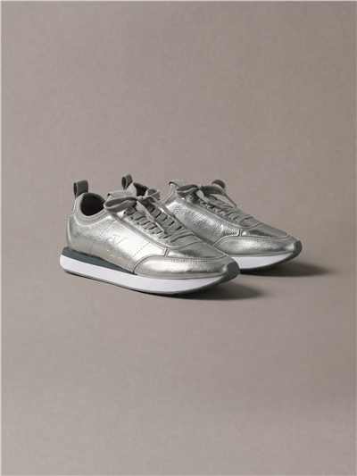Calvin Klein Retro Runner Metallic Kadın Sneaker Gri