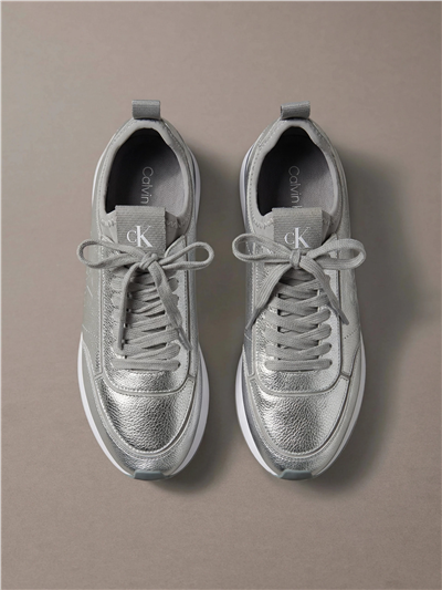Calvin Klein Retro Runner Metallic Kadın Sneaker Gri