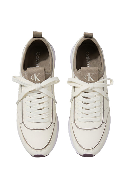 Calvin Klein Retro Runner Sock Panl Lth Neo Kadın Sneaker Beyaz