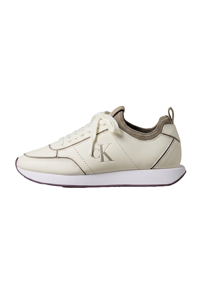 Calvin Klein Retro Runner Sock Panl Lth Neo Kadın Sneaker Beyaz