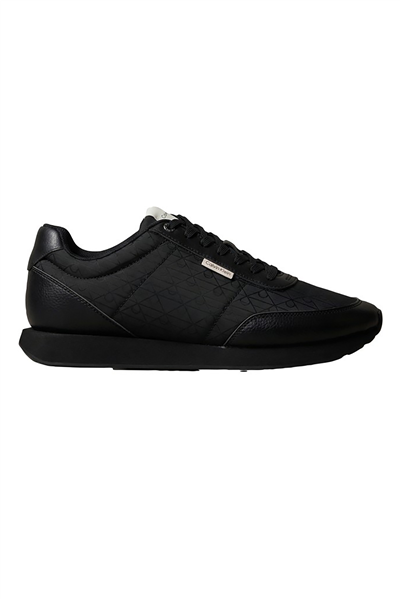 Calvin Klein Retro Runner T Lth Aop Ny Erkek Sneaker Siyah