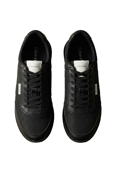 Calvin Klein Retro Runner T Lth Aop Ny Erkek Sneaker Siyah