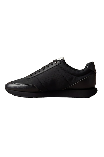 Calvin Klein Retro Runner T Lth Aop Ny Erkek Sneaker Siyah