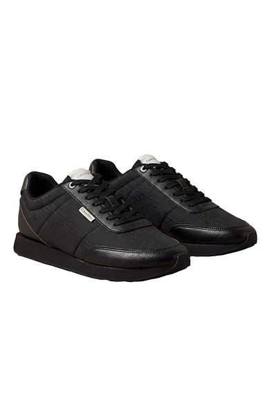 Calvin Klein Retro Runner T Lth Aop Ny Erkek Sneaker Siyah