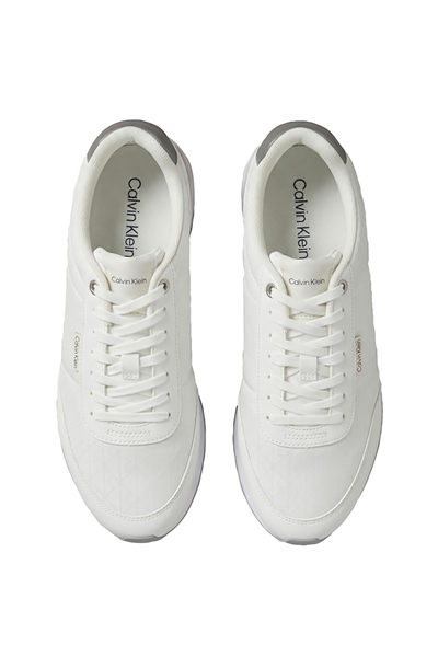 Calvin Klein Retro Runner T Lth Aop Ny Erkek Sneaker Beyaz