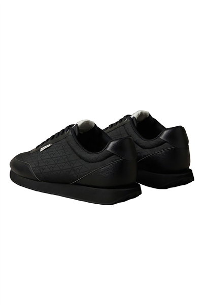 Calvin Klein Retro Runner T Lth Aop Ny Erkek Sneaker Siyah