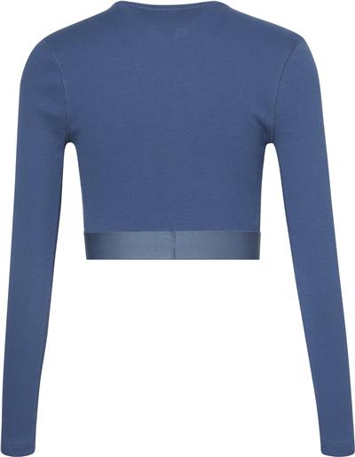 Calvin Klein Rib Cropped Ls Top Kadın Pijama Üstü