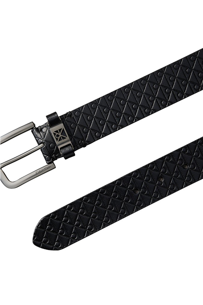 Calvin Klein Round Buckle Aop 35Mm Fixed Erkek Kemer