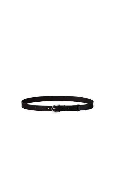 Calvin Klein Round Buckle Debossed Aop 25Mm Kadın Kemer Siyah