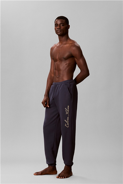 Calvin Klein Script Jogger Erkek Pijama Altı Mavi