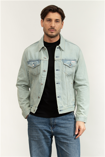 Calvin Klein Seaglass Classic Trucker Erkek Kot Mont