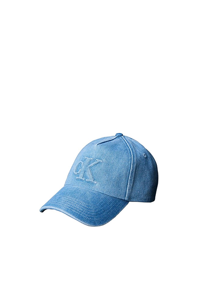 Calvin Klein Seasonal Logo Denim Cap Erkek Baseball Şapka Mavi