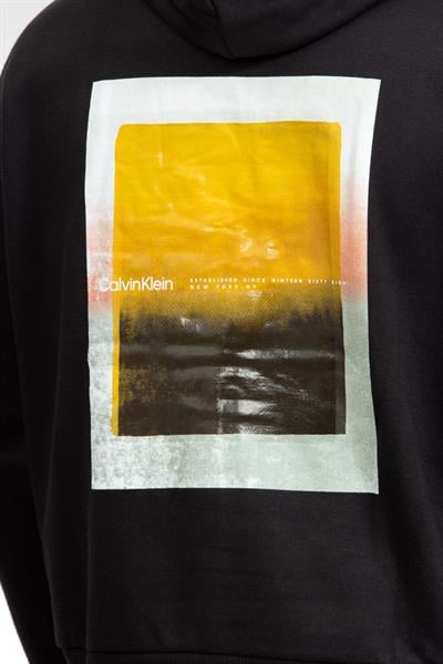 Calvin Klein Sense Layer Back Graphic Erkek Kapüşonlu Sweatshirt