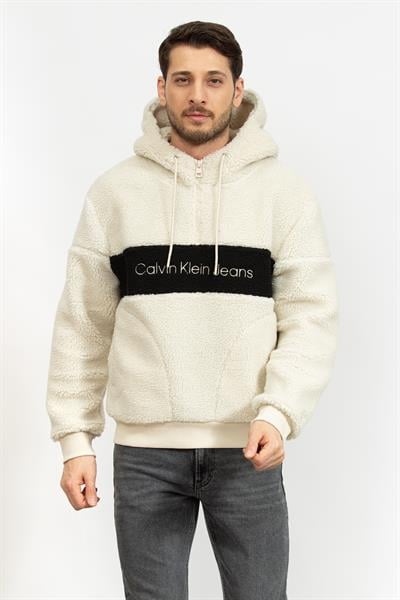 Calvin Klein Sherpa Blocking Erkek Kapüşonlu Sweatshirt