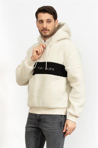 Calvin Klein Sherpa Blocking Erkek Kapüşonlu Sweatshirt