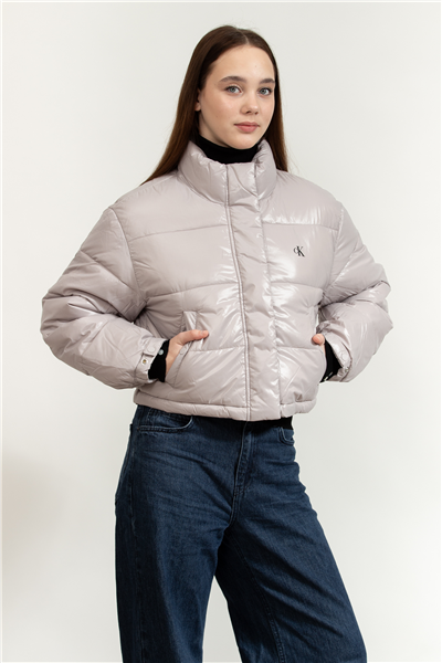 Calvin Klein Shine Crop Puffer Kadın Mont