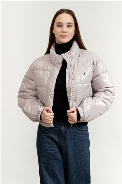 Calvin Klein Shine Crop Puffer Kadın Mont