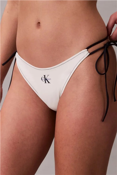 Calvin Klein Side Tie Bottom Kadın Bikini Altı Beyaz