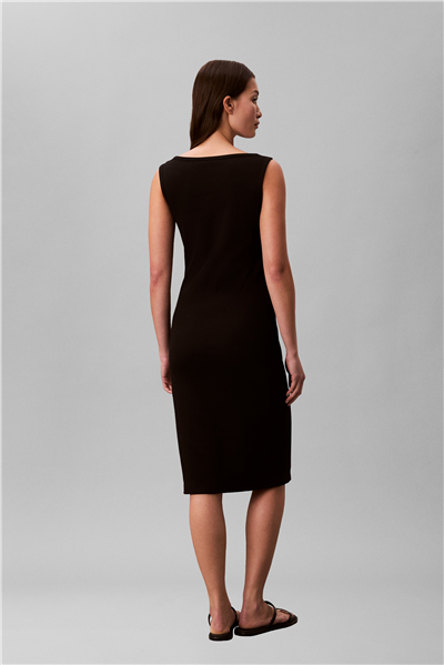 Calvin Klein Sl Baby Rib Woven La Kadın Elbise