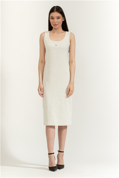 Calvin Klein Sl Baby Rib Woven La Kadın Elbise