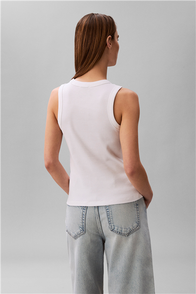 Calvin Klein Sl Monogram Rib Tank Kadın Kolsuz T-Shirt