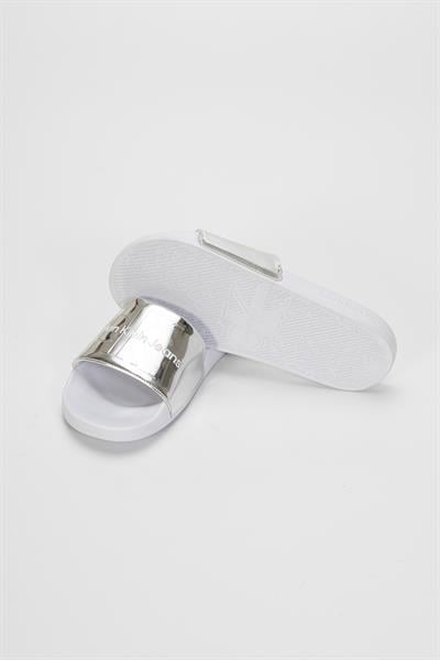 Calvin Klein Slide Metallic Monologo Kadın Terlik