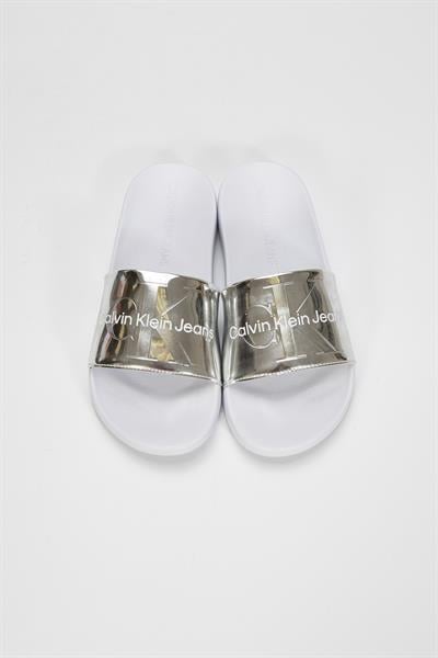 Calvin Klein Slide Metallic Monologo Kadın Terlik