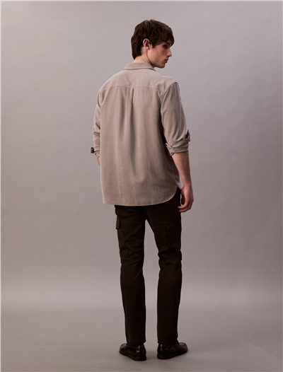 Calvin Klein Slim Cotton Stretch Cargo Erkek Kargo Pantolon Siyah