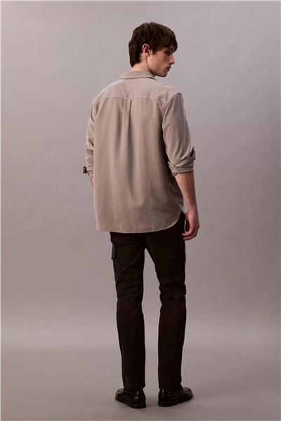 Calvin Klein Slim Cotton Stretch Cargo Erkek Kargo Pantolon Siyah