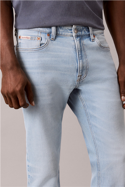 Calvin Klein Slim indigo Overtone Lt Wt Jean Erkek Jean Pantolon Kırmızı