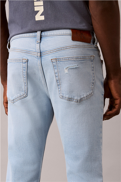 Calvin Klein Slim indigo Overtone Lt Wt Jean Erkek Jean Pantolon Kırmızı