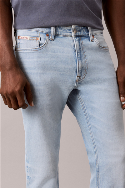 Calvin Klein Slim indigo Overtone Lt Wt Jean Erkek Jean Pantolon Kırmızı