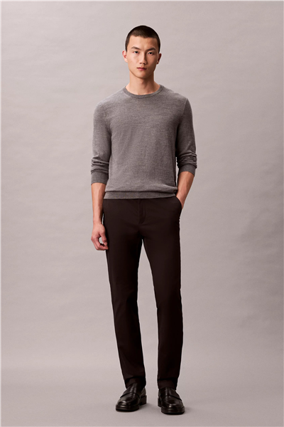 Calvin Klein Slim Sateen Trouser Erkek Chino Pantolon Siyah