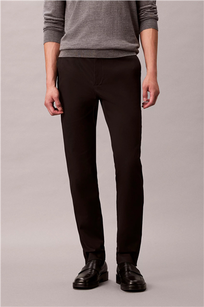 Calvin Klein Slim Sateen Trouser Erkek Chino Pantolon Siyah