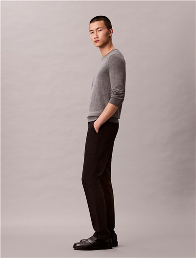 Calvin Klein Slim Sateen Trouser Erkek Chino Pantolon Siyah