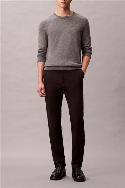 Calvin Klein Slim Sateen Trouser Erkek Chino Pantolon Siyah