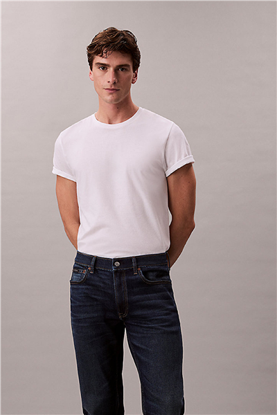 Calvin Klein Slim Straight Dark Casper Jean Erkek Jean Pantolon Mavi