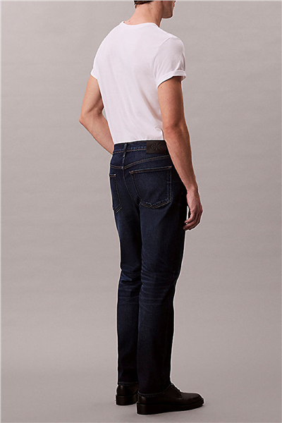 Calvin Klein Slim Straight Dark Casper Jean Erkek Jean Pantolon Mavi