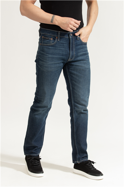 Calvin Klein Slim Straight Dark Casper Jean Erkek Jean Pantolon